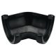Black Roundstyle Gutter 112mm Half Round 135* Angle