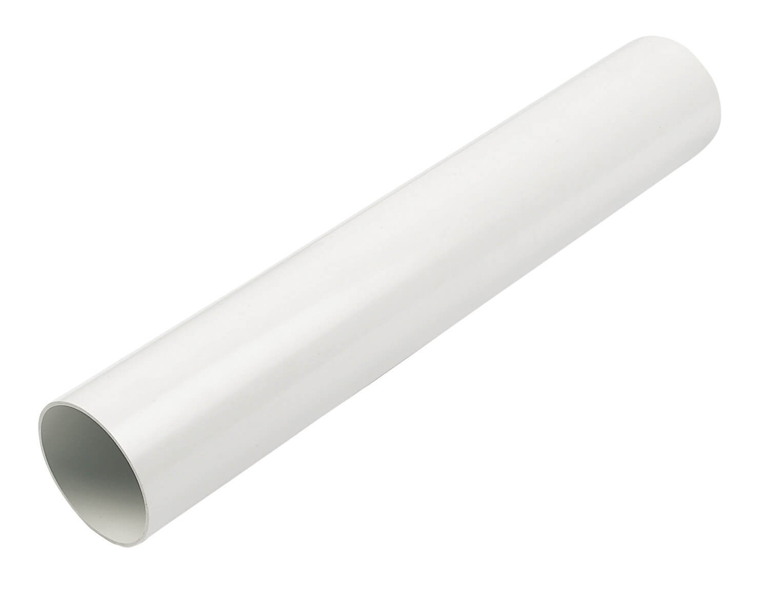 White 68mm x 4m Roundstyle Gutter Downpipe